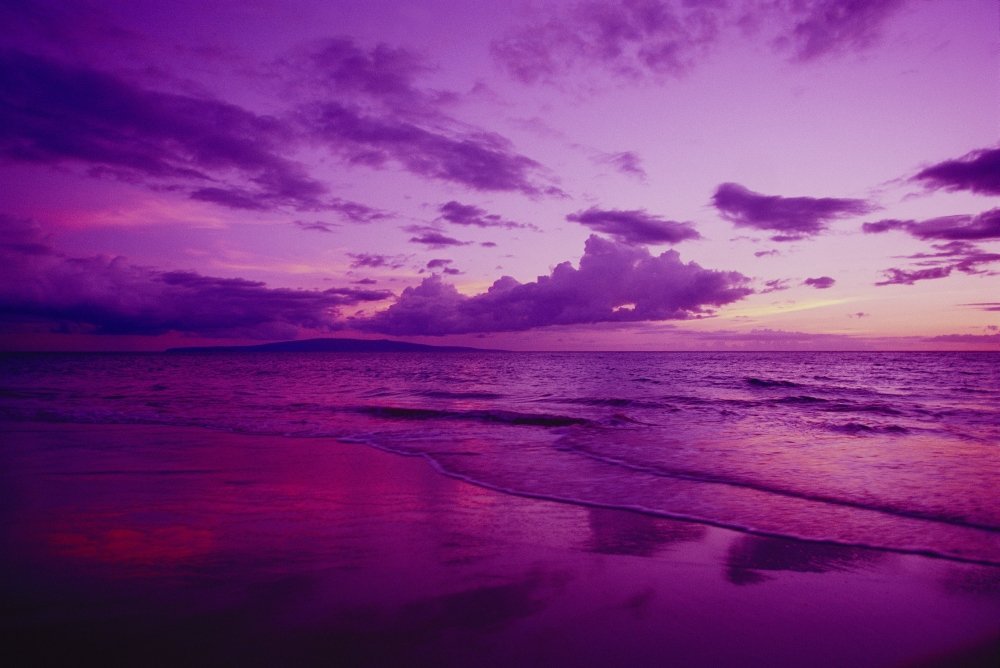 Amazon.com: Posterazzi Hawaii Maui Kihei Sunset Purple Sky